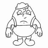 Humpty Dumpty Coloring Pages Drawing Broken Toddlers Adorable Paintingvalley sketch template