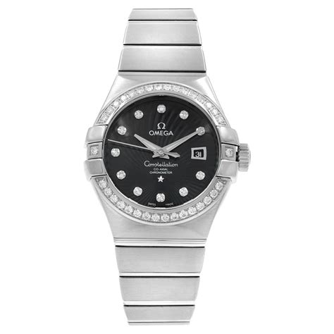 Omega Constellation Silver Diamond White Gold Ladies Watch 123 55 31 20