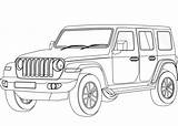Jeep Pages Supercoloring sketch template