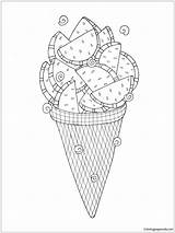 Coloring Pages Ice Cream Water Melon Food Ausmalbilder Printable Sheets Supercoloring Desserts Rods Adults Eis Color Print Super Coloringpagesonly sketch template