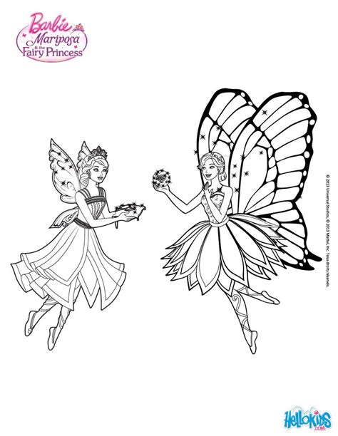 princess barbie fairy coloring pages magic pau