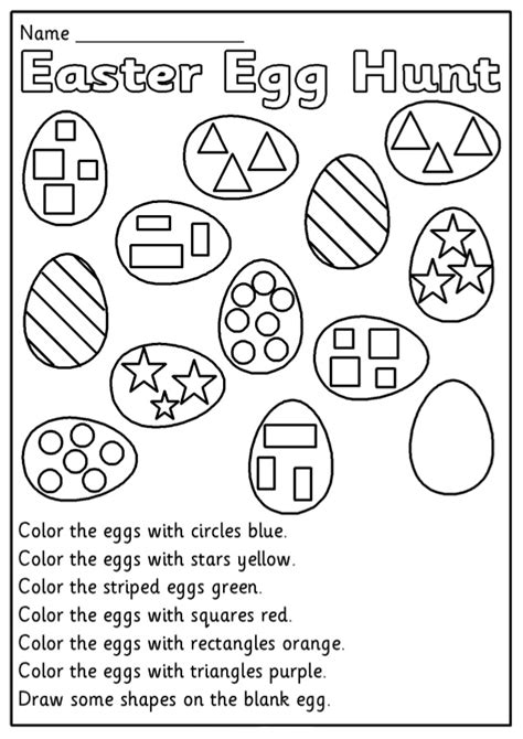 easter kindergarten worksheets  coloring pages  kids