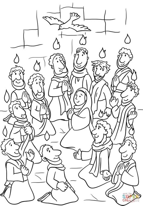 pentecost coloring pages caitlinaxcantu