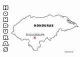 Honduras Colorear Bandera Patrias Mapa Felices Independencia sketch template