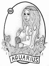 Aquarius Zodiac Deviantart Tattoo Pisces Signs Astrology Tattoos Sign Designs Horoscope sketch template