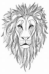 Drawing Lion Cross Coloring Pages Contour Mane Silhouette Abstract Maltese Pencil Fruit Patterned Line Tattoo Drawings Adult Colouring Pattern Lions sketch template