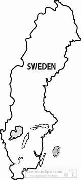 Sweden Map Clipart Outline Country Maps sketch template
