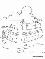 Hovercraft Coloring Pages Sea Kids Drawing Visit sketch template