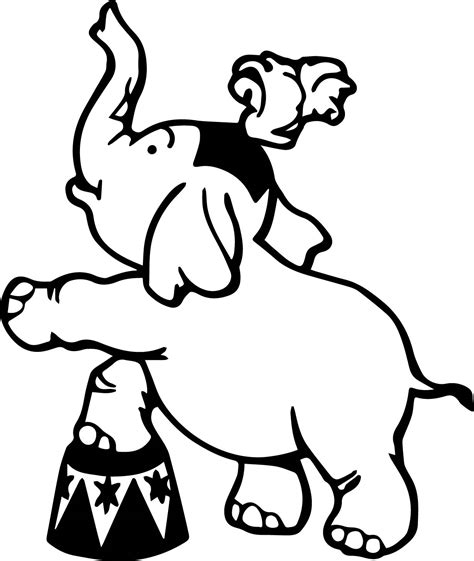 circus elephant coloring page wecoloringpagecom