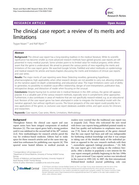 clinical case report  review   merits  limitations