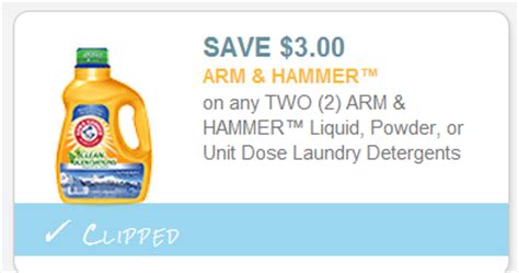 hot hot  printable coupon alert    arm hammer laundry