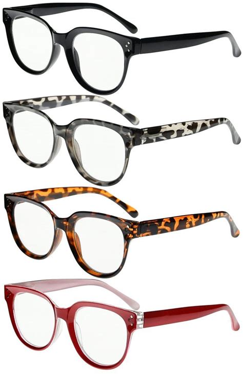 reading glasses stylish readers large frame r9110 4pack womens