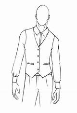 Waistcoat Vest Croquis Tuxedo Dibujo Croqui Traje sketch template