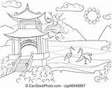 Coloring Pages Japanese Garden Designs Cute Getcolorings Boo sketch template