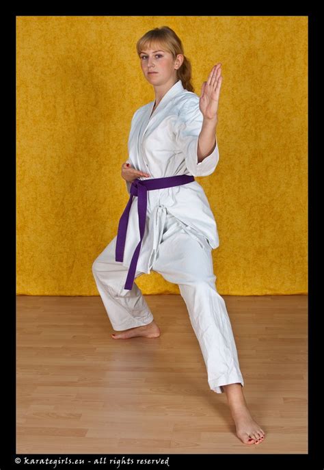 Barefoot Gi Karate Kicks Martial Arts Posing Susanne