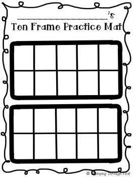 ten frame practice mats  stomping   tpt