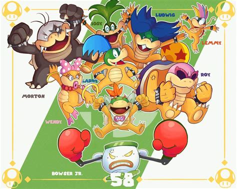 Smash Ultimate 58 Bowser Jr And The Koopalings Mario Amino