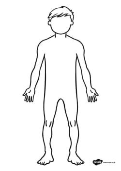 body template sheet primary resources teacher