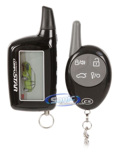 compustar cs  remote start car alarm  lcd remote control
