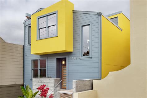 Yellow Gray House Color Scheme House Exterior