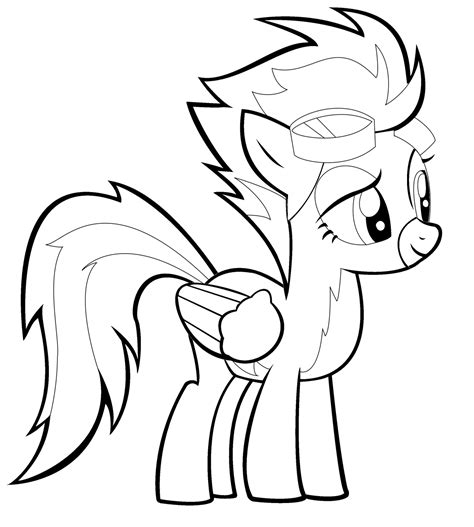 spitfire coloring page scribblefun   pony coloring