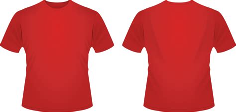 hd   shirt template red  cliparts    plain