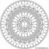 Mandala Coloring Pages Color Mandalas Heart Hearts Kaleidoscope Print Printable Teenagers Buddhist Kids Cool Teens Coloriage Pattern Difficult Flower Paste sketch template