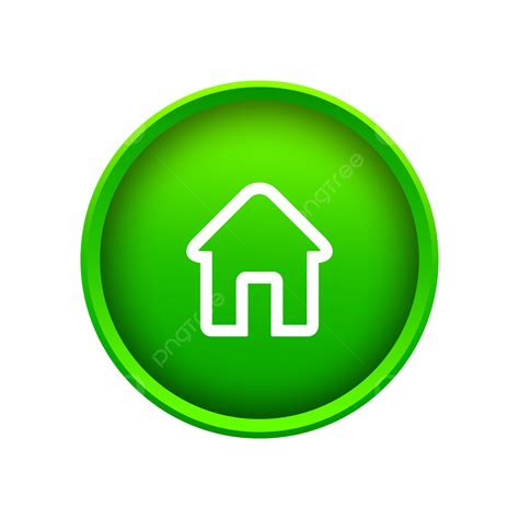 ikon tombol beranda ikon rumah tombol home tombol hijau png