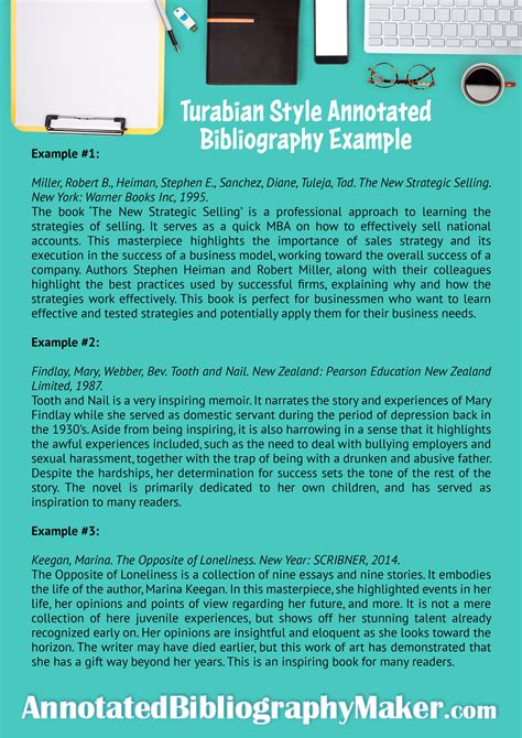 simple turabian annotated bibliography formatting guide