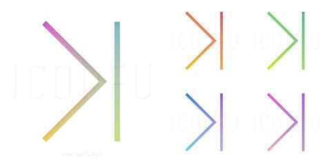 navigate end icon gradient color style iconfu
