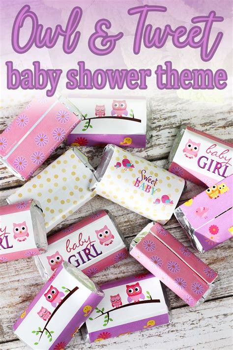 owl baby shower mini candy bar wrappers  stickers owl baby shower
