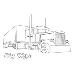 kenworth   long trailer truck coloring page truck coloring pages