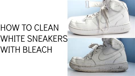 clean white sneakers  bleach youtube