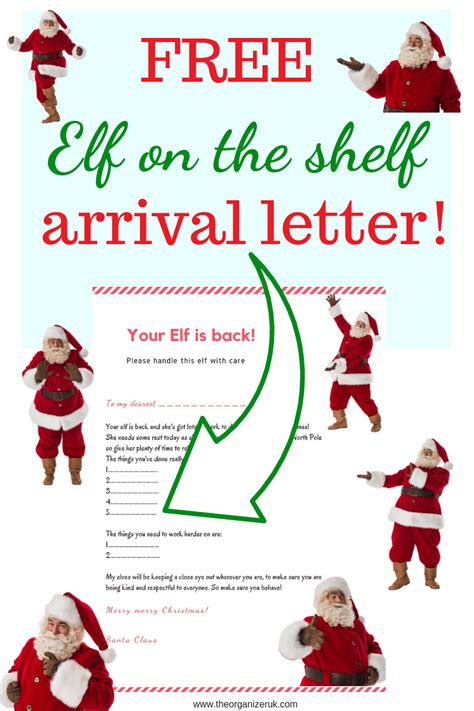elf arrival letters  organizer uk elf