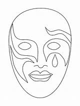 Mask Coloring Pages Printable Kids Masks Masken sketch template