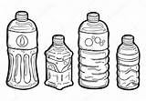 Bottle Water Drawing Plastic Doodle Vector Stock sketch template