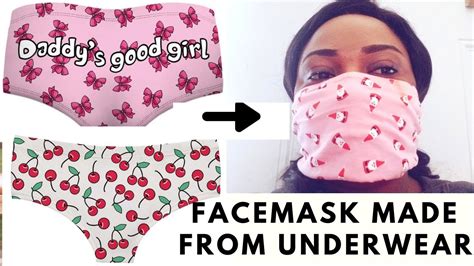 women underwear face maskcovid  diy face maskpanty face mask youtube