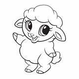 Coloring Lamb Cute Pages Drawing Spring Hallo Say Getdrawings sketch template