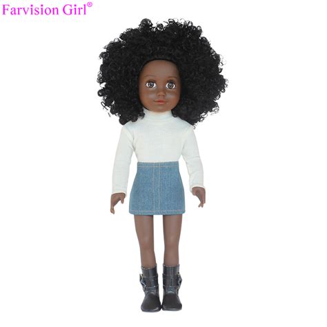 18 Black Doll With Natural Hair African American Doll Curly Girls