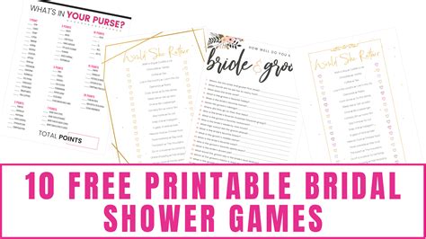 printable bridal shower games freebie finding mom