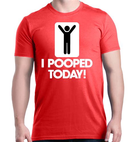 shopever shopever mens  pooped today funny poop graphic  shirt