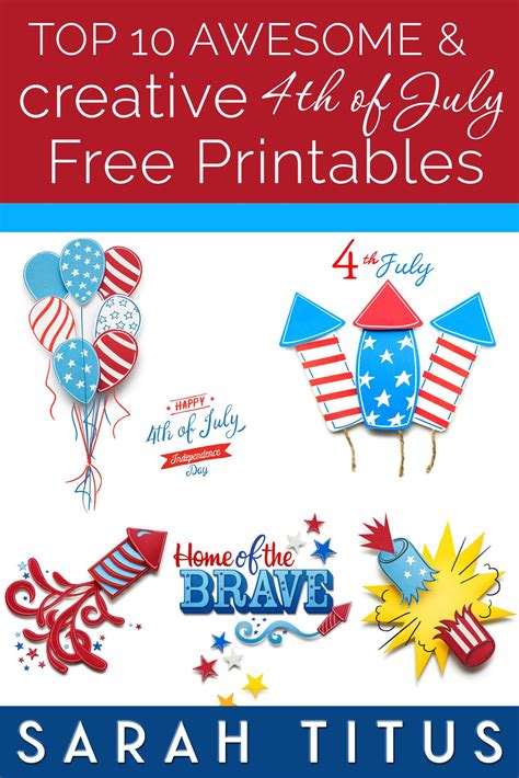 top  awesome  creative   july  printables   july