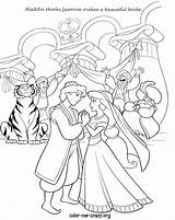 Coloring Pages Wedding Disney Princess Aladdin Printable Party Couples Cana Jasmine Cinderella Wishes Print Color Kids Getcolorings Personalized Groom Bride sketch template