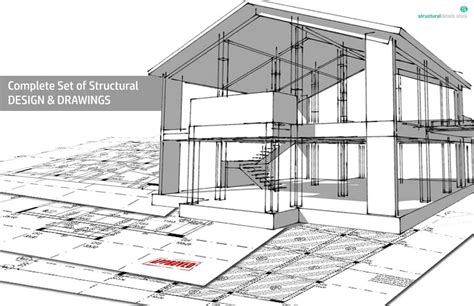 complete structural design drawings   reinforced concrete house reinforced concrete