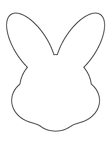 easter rabbit face printout clipart