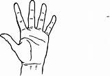Finger Clipart Hand Index Fingers Clip Cliparts Five Four Malvorlage Sense Reaching Logo Drawing Palm Hands Transparent Silhouette Fingerpuppen Library sketch template