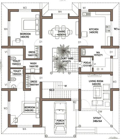 elegant kerala model  bedroom house plans  home plans design