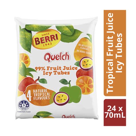 buy berri quelch tropical fruit juice icy tubes  pack  coles