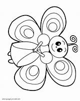 Coloring Butterfly Pages Printable Butterflies Simple Insect sketch template