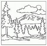 Coloring Mountain Pages Mountains Printable Scenery Rocky Kids Smoky Forest Adult Children Color Erosion Landscape Book Print Colouring Sheets Scene sketch template